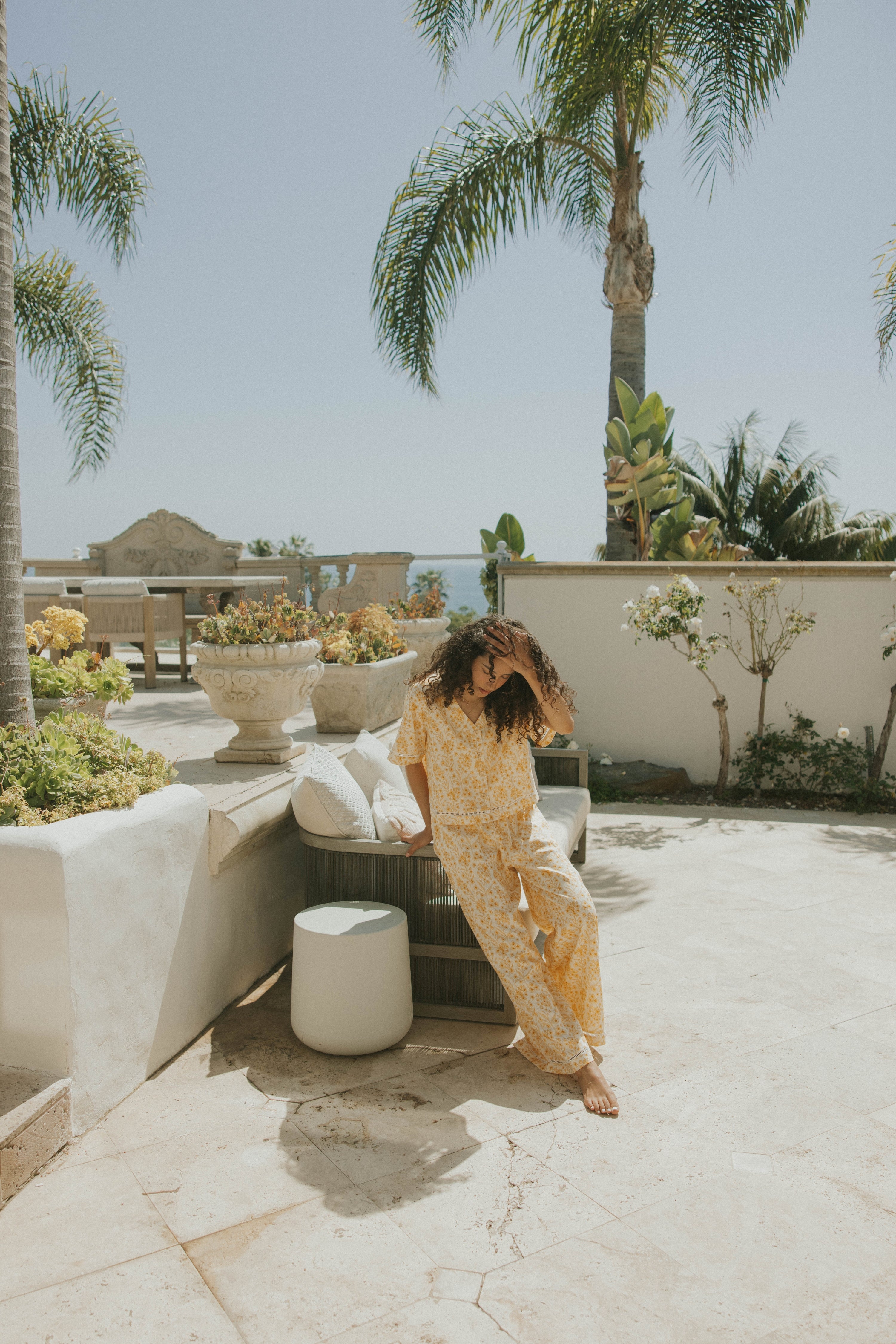 Floral two piece set and linen two piece set for women.