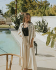 Wide leg linen lounge pants for women.