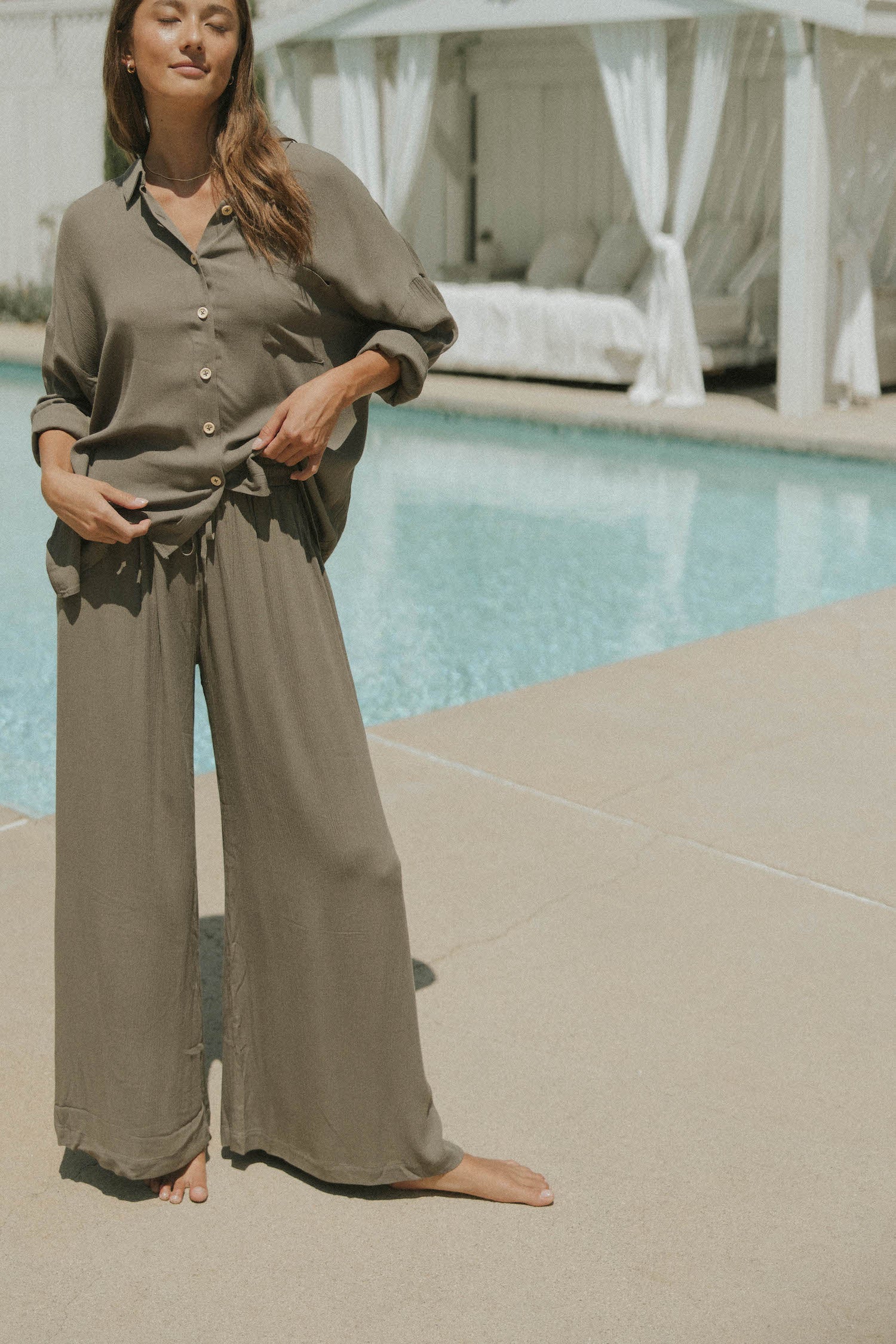 Best matching beachwear set for travel.