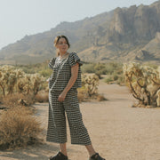 Meadow Pants in Charcoal | Wide Leg Gingham Pants