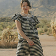 Meadow Top in Charcoal | Flutter Sleeve Top