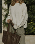 Juneau Sweater in Fawn | Women's Oversized Sweater