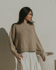 Juneau Sweater in Alabaster | Women's Brown Sweater