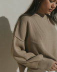 Juneau Sweater in Alabaster | Women's Brown Sweater