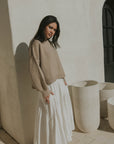Juneau Sweater in Alabaster | Women's Brown Sweater