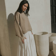 Juneau Sweater in Alabaster | Women's Brown Sweater