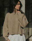 Juneau Sweater in Alabaster | Women's Brown Sweater