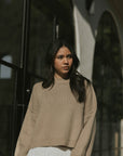 Juneau Sweater in Alabaster | Women's Brown Sweater