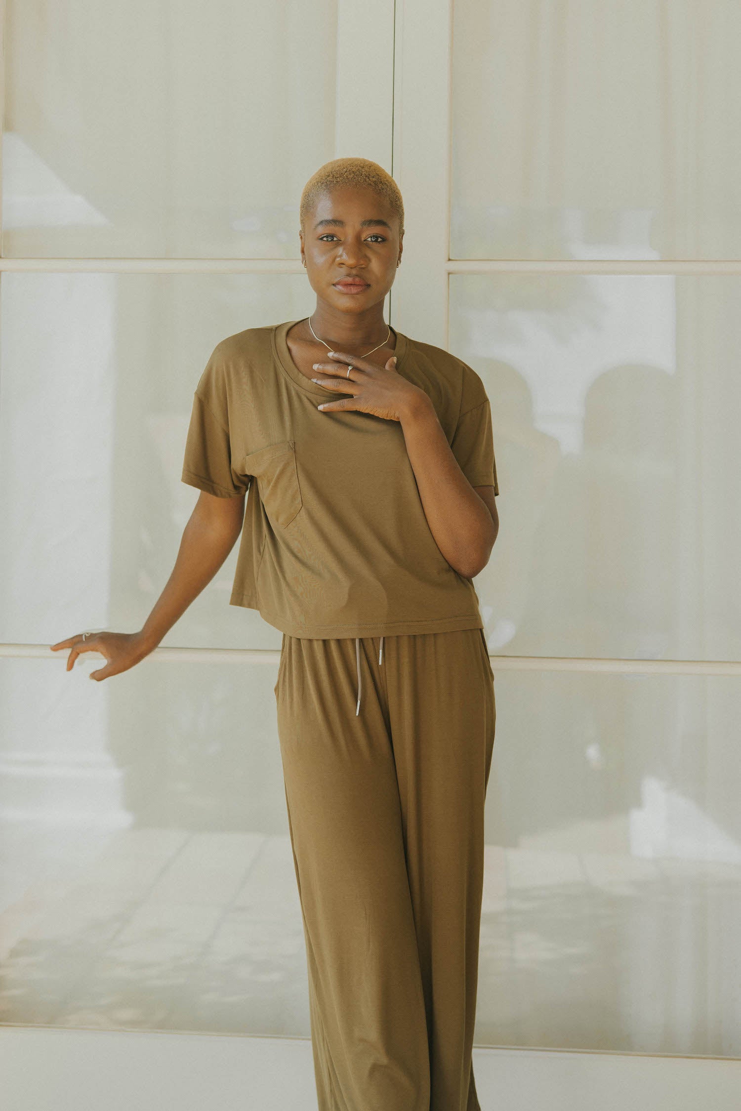 Lounge sleep top for women.