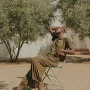 Green bamboo matching sleepwear set for women.