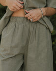 Penelope Bottoms in Cedar | Women's Plaid Wide Leg Pants