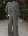 Zoe Thermal Ribbed Pant | Charcoal