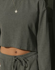Zoe Thermal Ribbed Pant | Charcoal