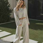 Zoe Thermal Ribbed Pant | Fog