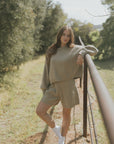 Juneau Shorts in Alabaster | Knit Sweater Shorts