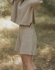 Juneau Shorts in Alabaster | Knit Sweater Shorts