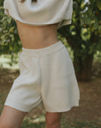 Juneau Shorts in Fawn | Sweater Shorts