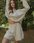 Juneau Shorts in Fawn | Sweater Shorts