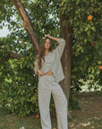 Hampton Pant in Azul | Women's Pinstripe Pants