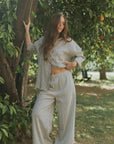 Hampton Pant in Azul | Women's Pinstripe Pants