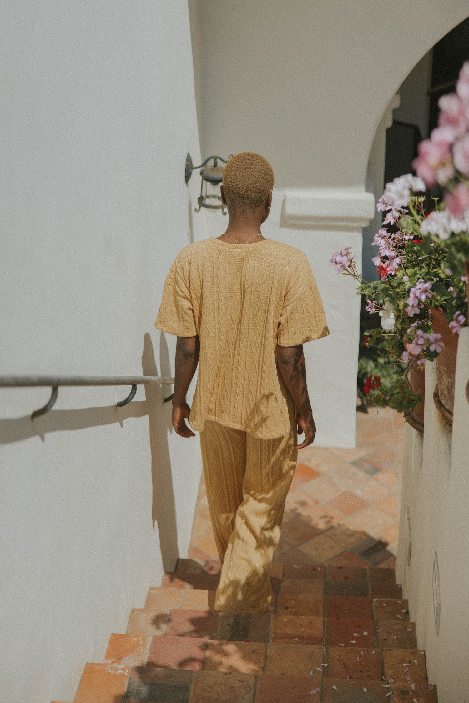 Yellow loungewear pants for women.