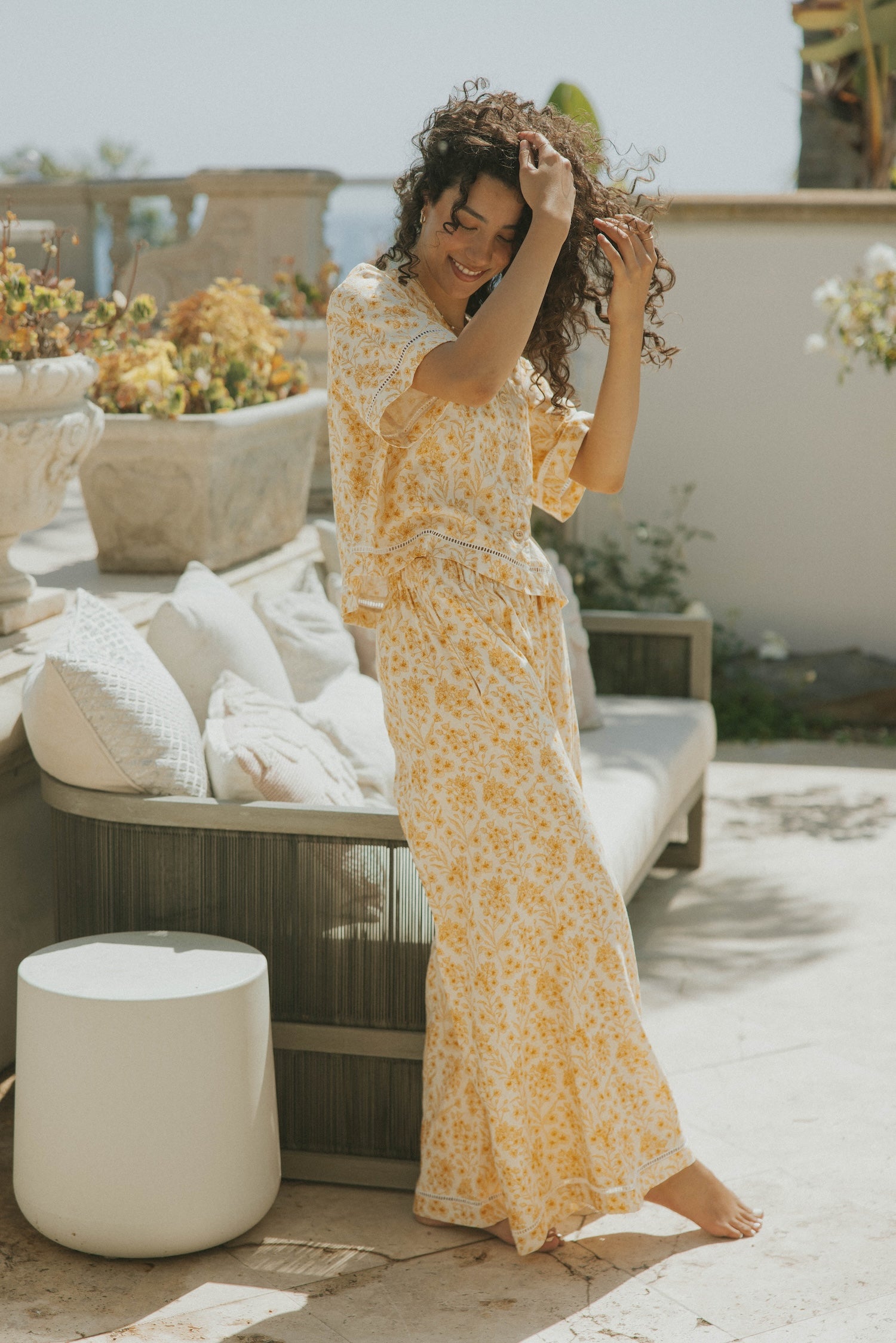 MURRAL framed flower pants ベージュ 38ミュラール MURRAL framed flower pants ベージュ 38ミュラール MURRAL framed