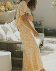 Floral two piece set and linen two piece set for women.