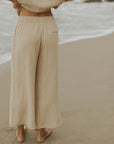 Brown muslin matching loungewear set for women.