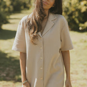 Brown waffle lounge set for women.