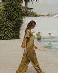 Matching silk sleepwear set for women.