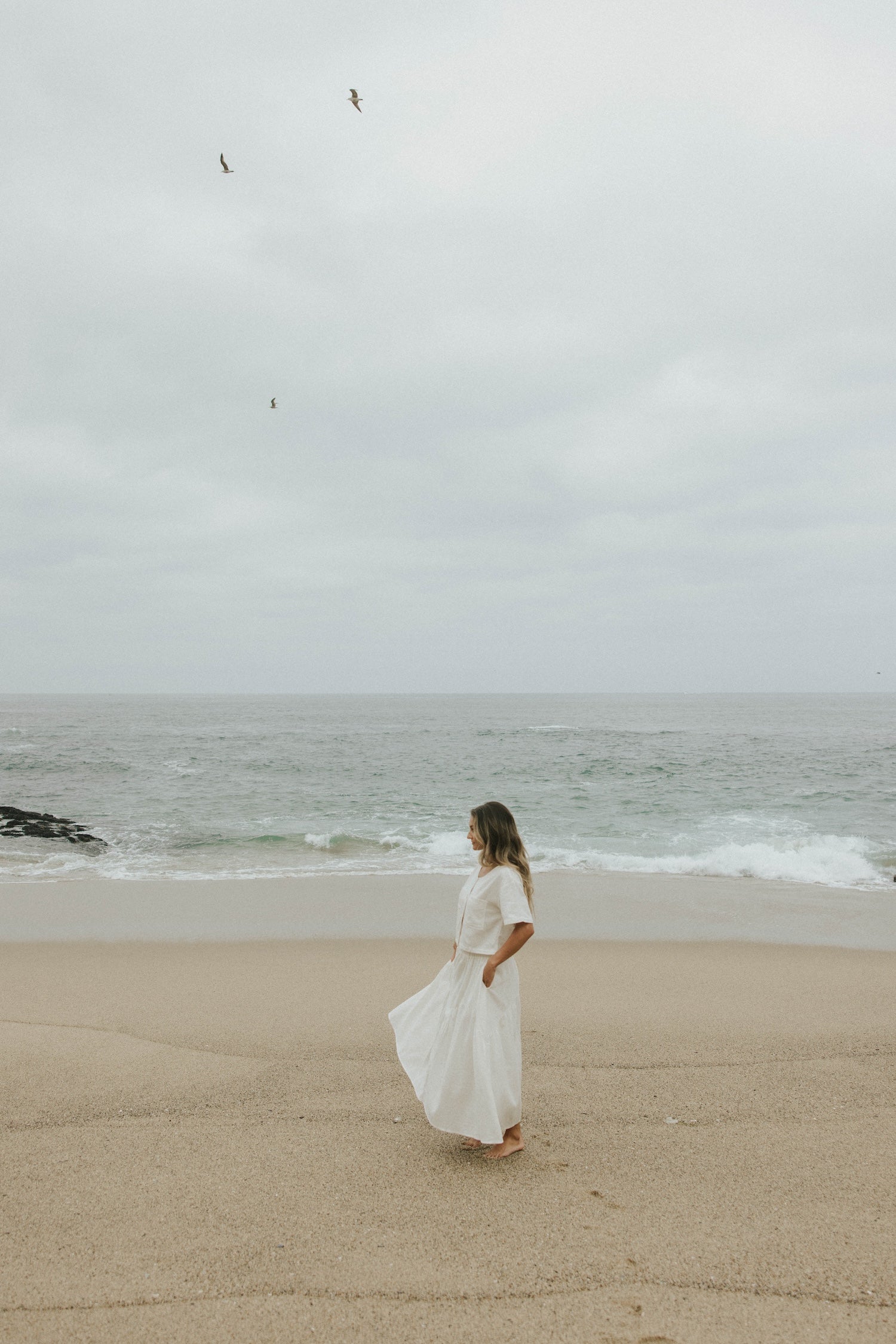 Two piece skirt set for women.