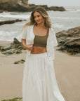 Two piece skirt set for women.