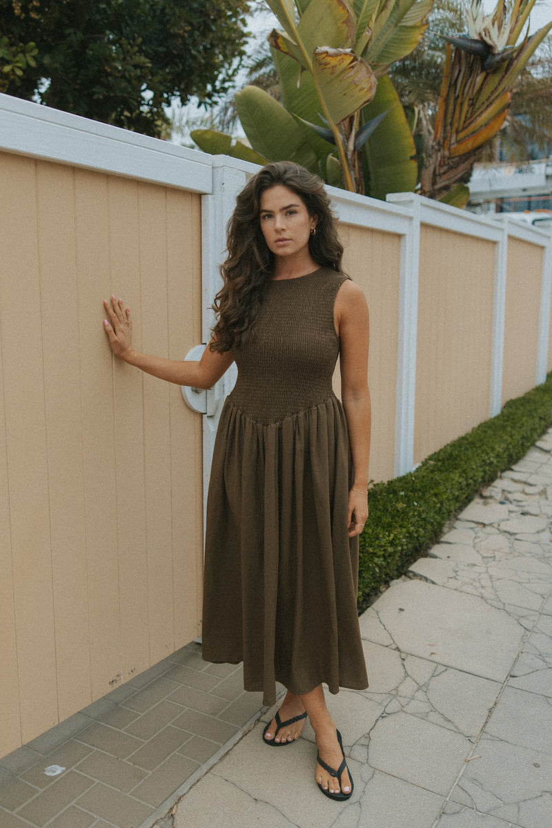 Mara Dress in Mocha