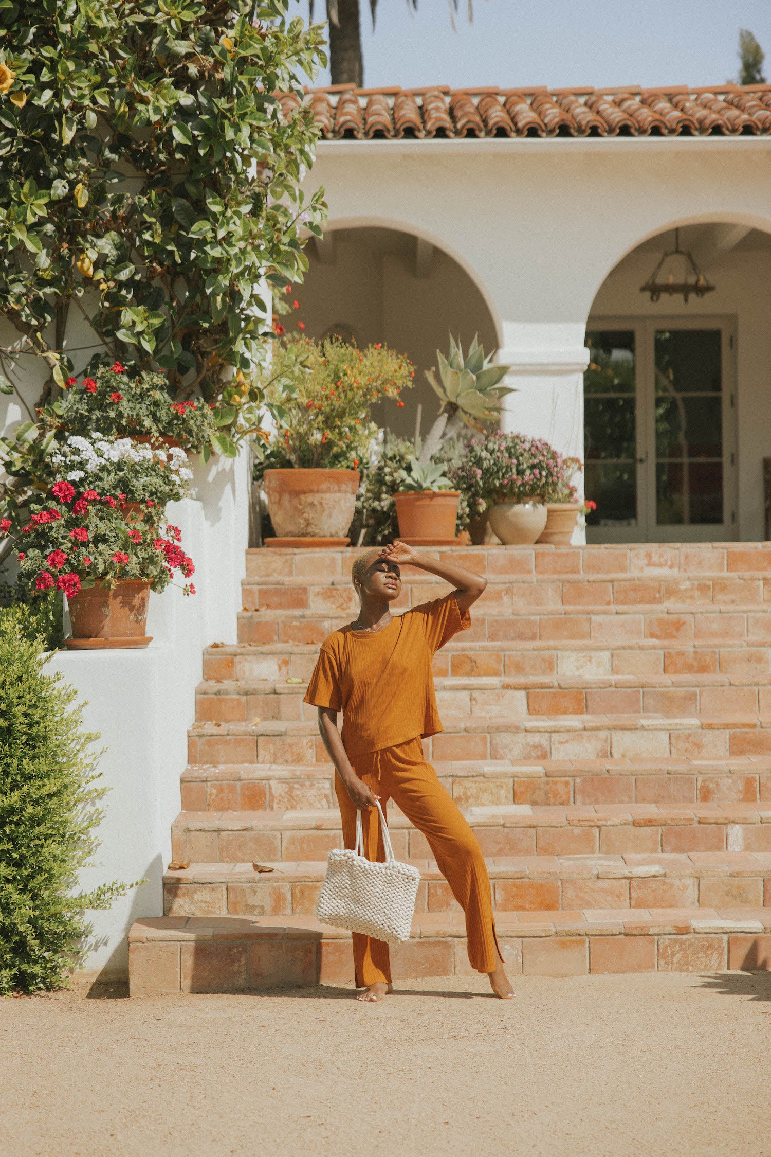 Ribbed lounge top for women.