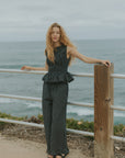 Nova Top in Obsidian | Black Ruffle Top