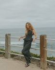 Nova Pants in Obsidian | Plaid Wide Leg Pants