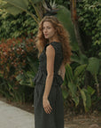 Nova Top in Obsidian | Black Ruffle Top