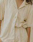 Nursing friendly loungewear top for women.