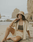 Nursing friendly loungewear top for women.