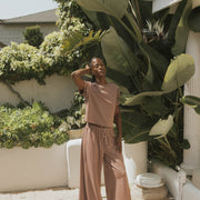 Matching sweat set for women.