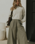 Penelope Bottoms in Cedar | Women's Plaid Wide Leg Pants
