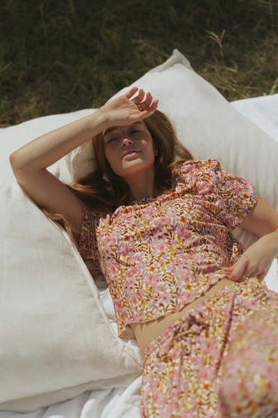 Blossom Top Fuchsia | Floral Pajama – Altair The Label