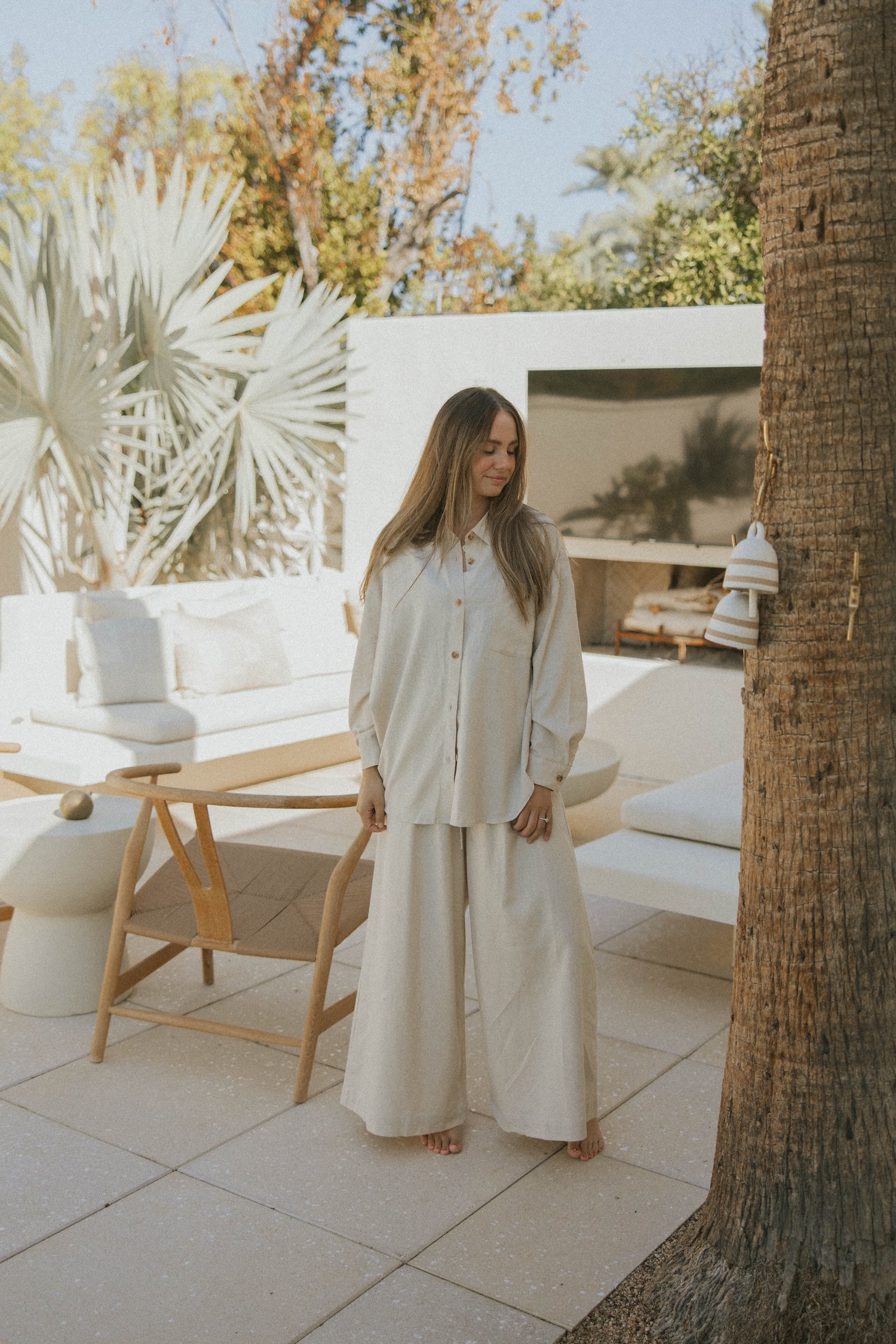 Aspen Pant in Natural | Wide Leg Linen Pants – Altair The Label