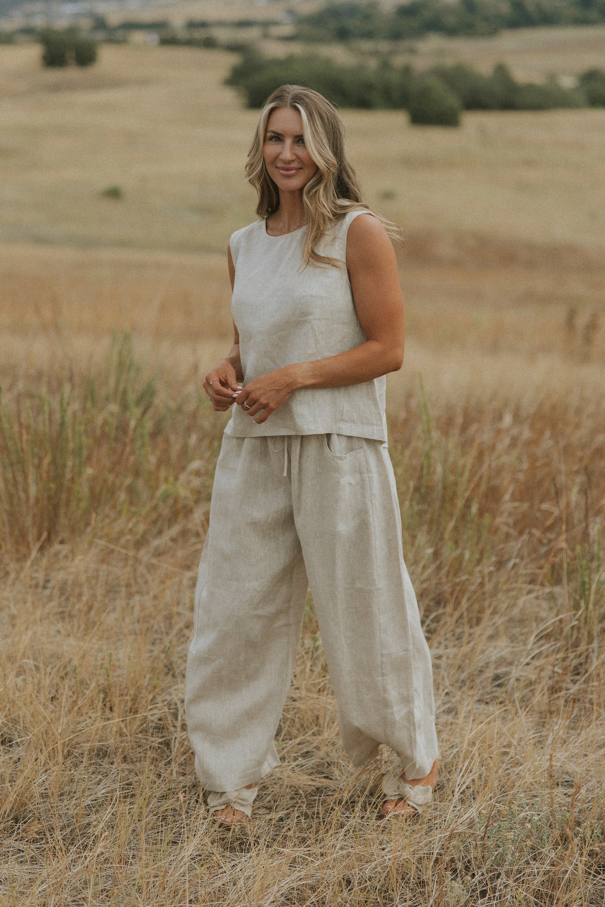 Blair Barrel Pant | 100% Linen