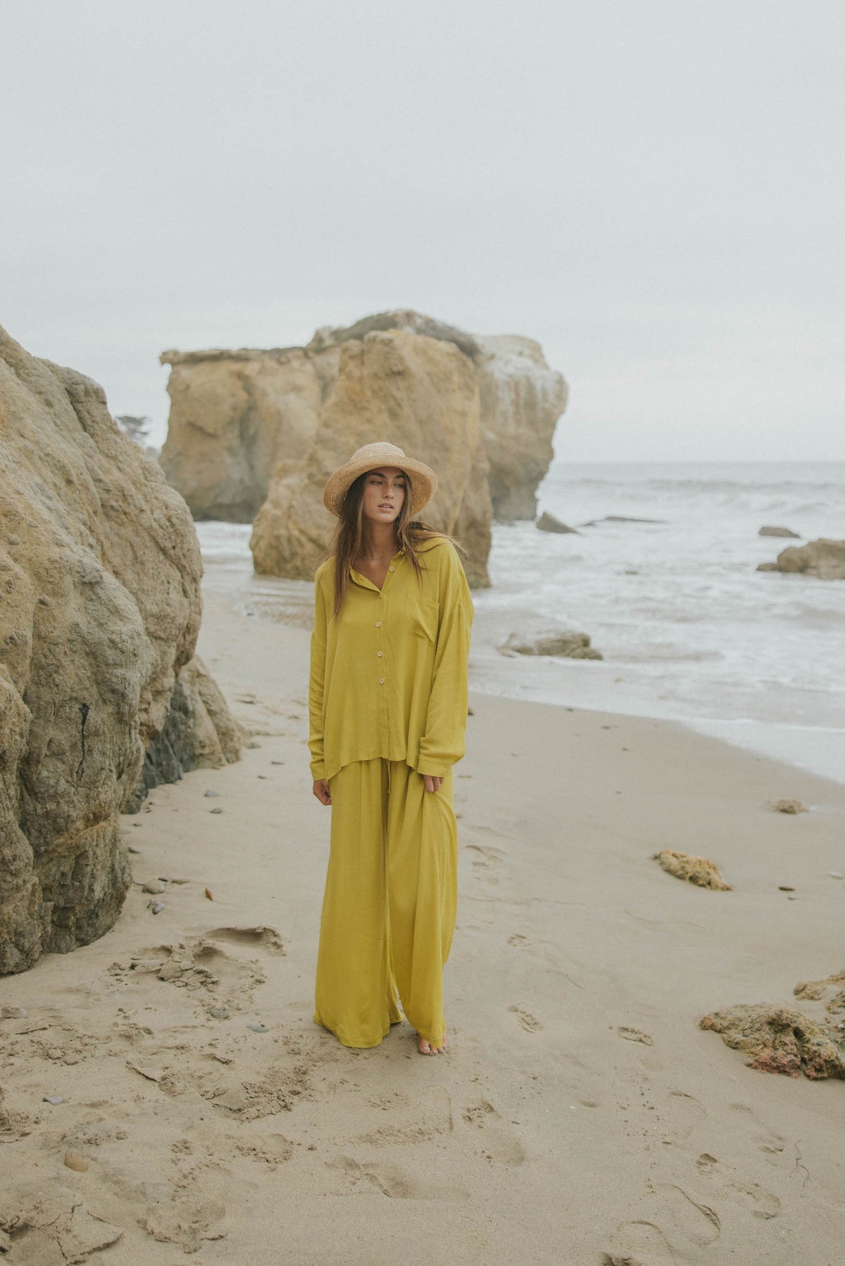 Matching Beachwear Set | Cove Top in Canary – Altair The Label