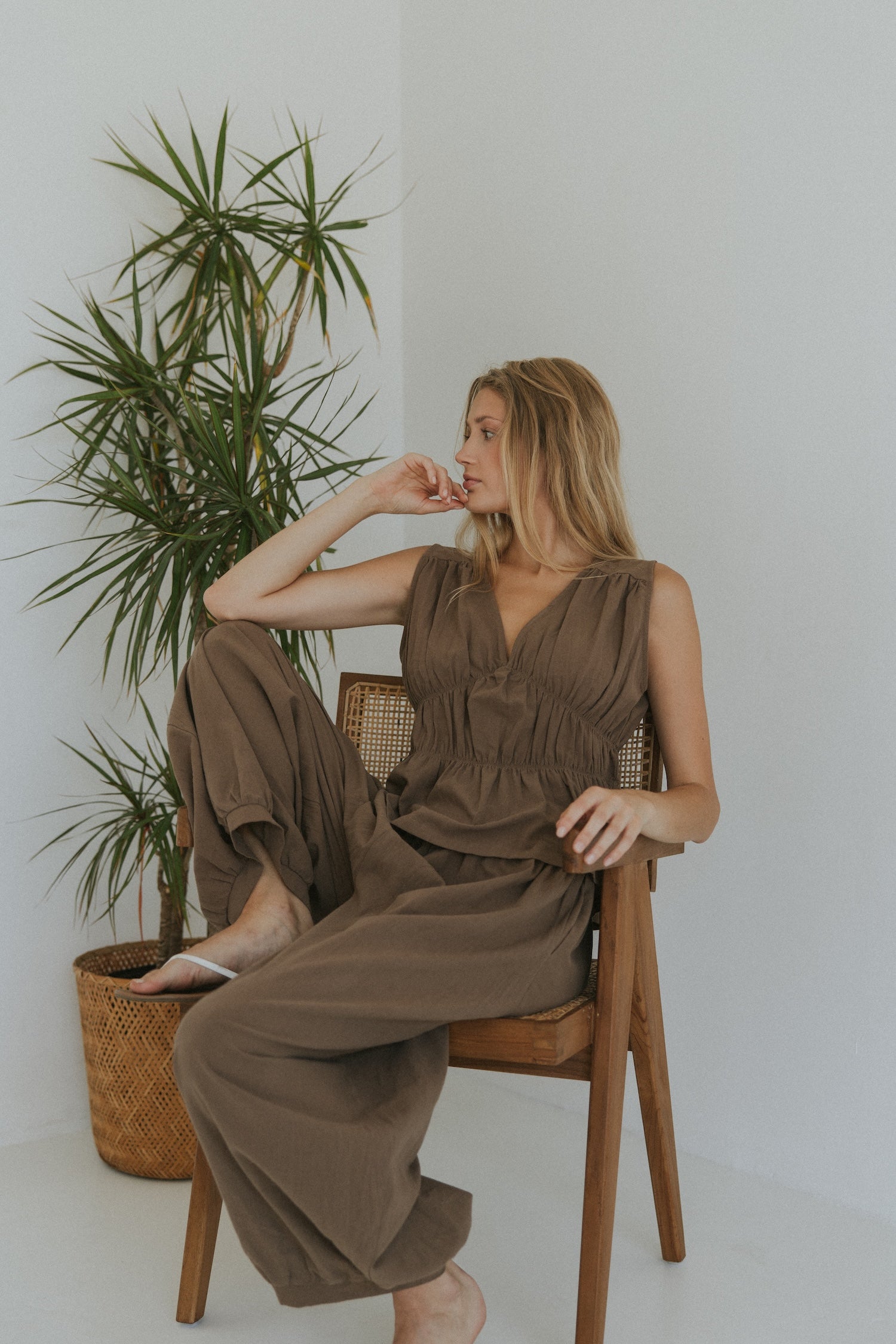Freya Balloon Pant | Brown