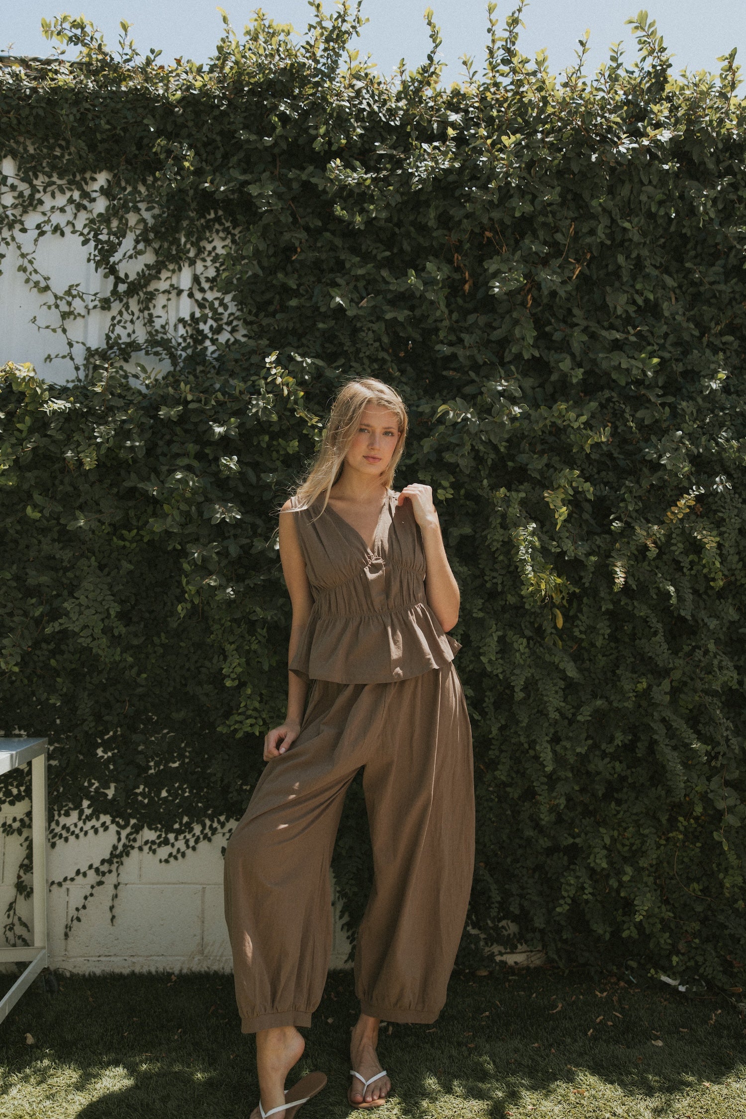 Freya Balloon Pant | Brown