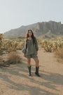 Ida Top in Charcoal | Gingham Top
