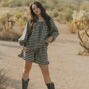 Ida Shorts in Charcoal | Gingham Shorts