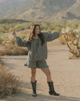 Ida Shorts in Charcoal | Gingham Shorts